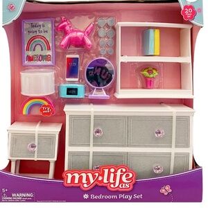 My Life As Kids Bedroom Play Set - Pink and Silver